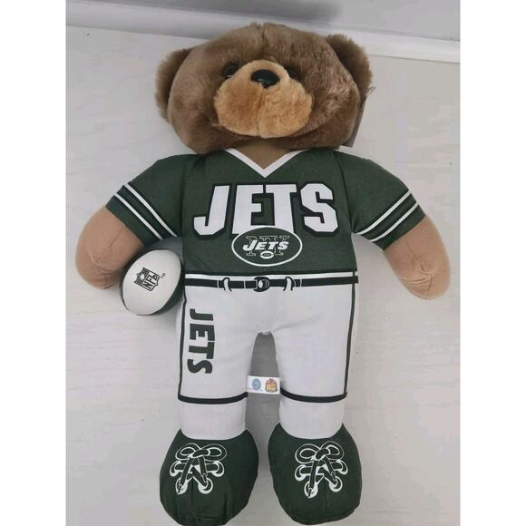 Vintage Rare New York Jets NFL Good Stuff 90s Football Plush Bear Figure 15" - Picture 1 of 11